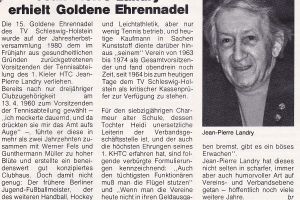 1980 Goldene Nadel f  r Jean Pierre Landry