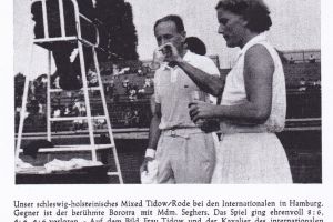 1955 Frau Tidow und Borotra